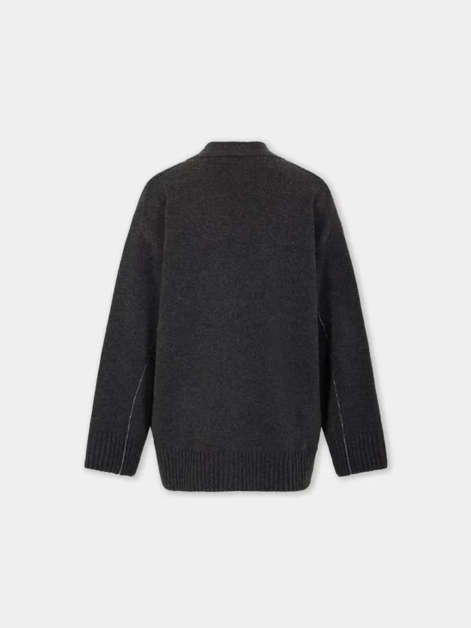 Cardigan lavorato a maglia in lana e cashmere