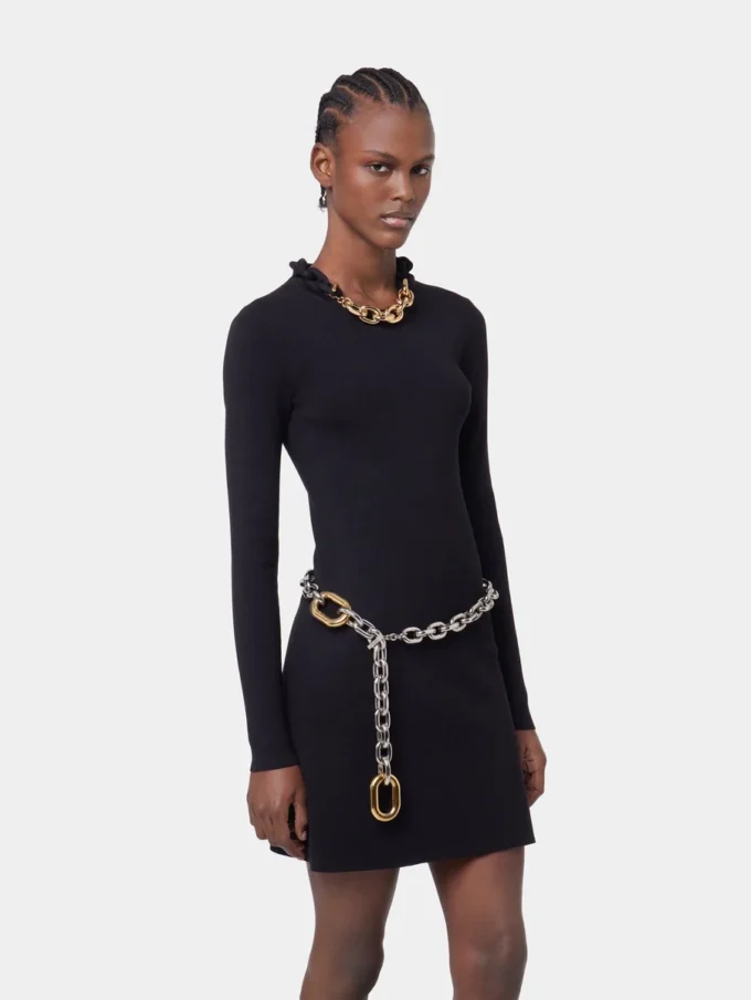 ABITO CORTO IN MAGLIA NERO