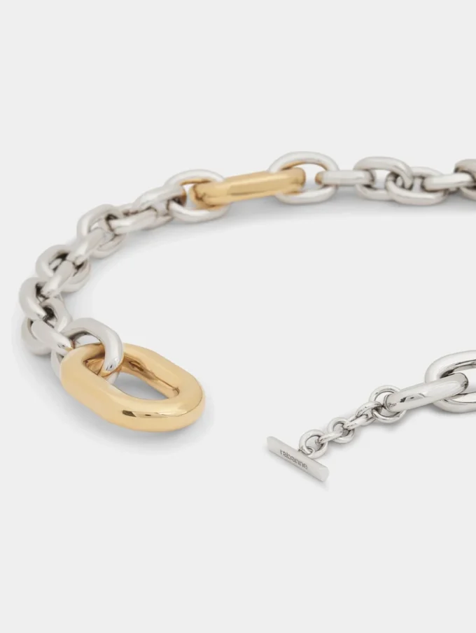 Cintura con maglie XL argento/oro