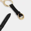 Cintura in pelle con anelli