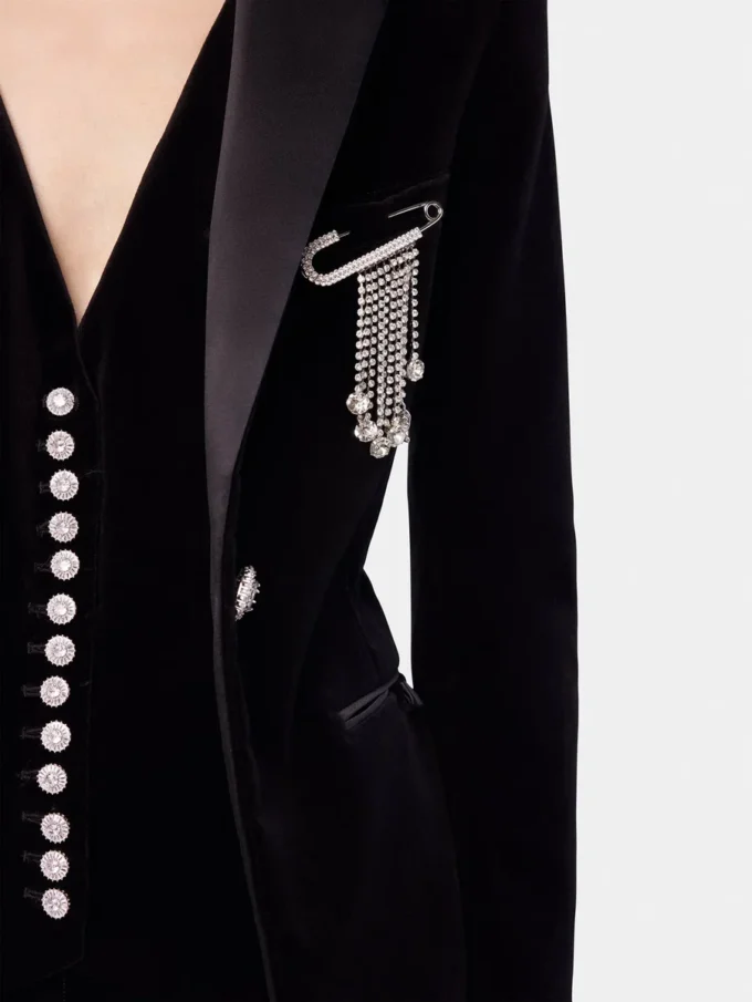 Ciondolo a spilla con strass