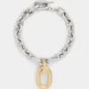 Collana con maglie XL argento/oro