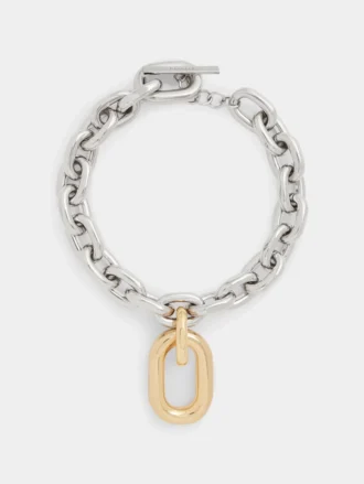 Collana con maglie XL argento/oro