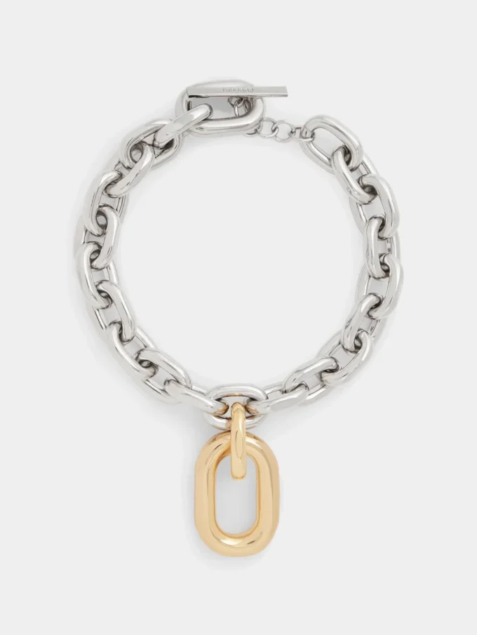 Collana con maglie XL argento/oro