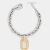 Collana con maglie XL argento/oro
