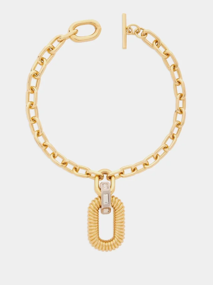 Collana con maglie XL dorate