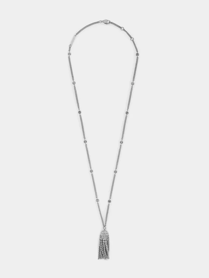 Collana con nappine in cristallo