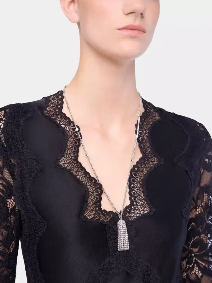 Collana con nappine in cristallo
