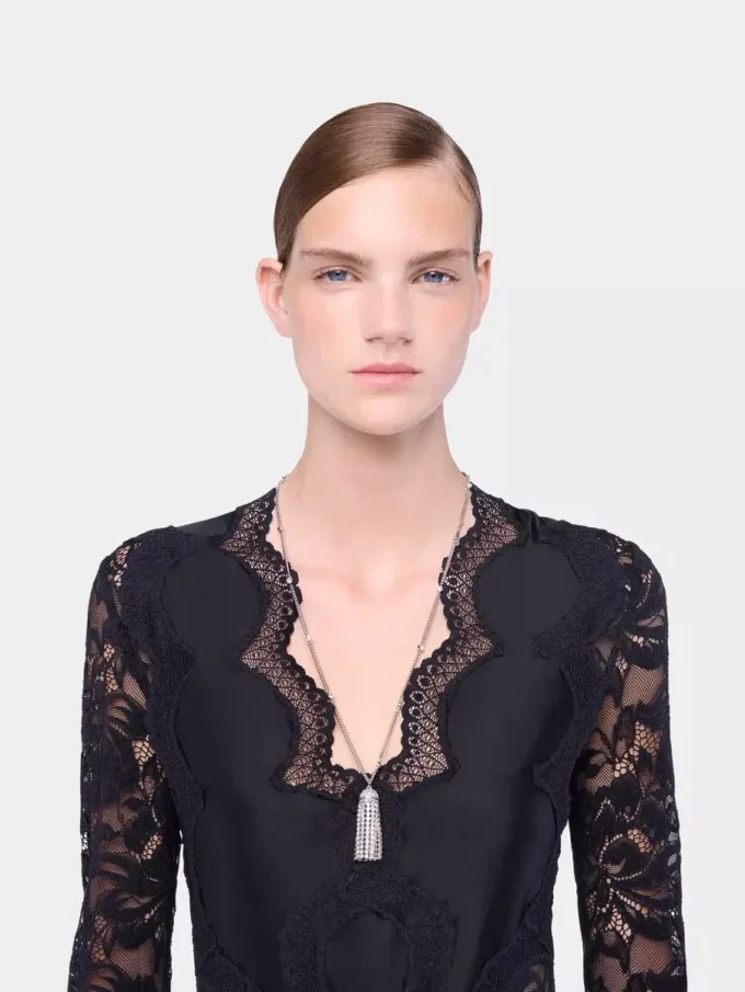 Collana con nappine in cristallo