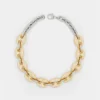 Collana Eight con maglie larghe in oro/argento