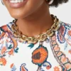 Collana Eight con maglie larghe in oro/argento