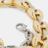 Collana Eight con maglie larghe in oro/argento