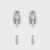 Duo di cerchi e ear cuff punk