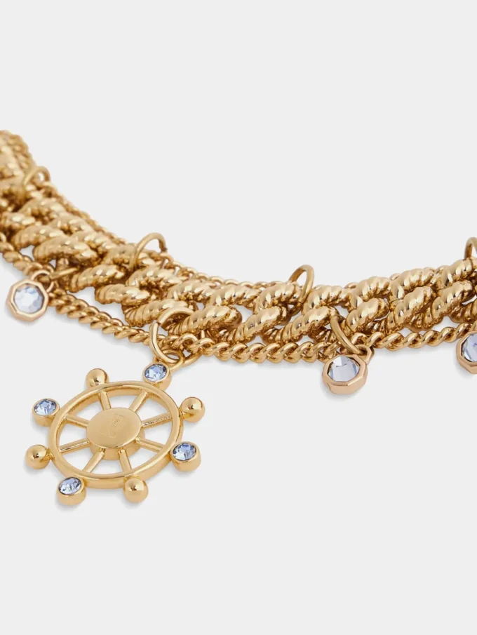 Girocollo in oro con medaglie