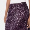 Gonna lunga in jersey con dettagli in paillettes