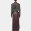 Camicia in crêpe con dettagli ricamati con paillettes
