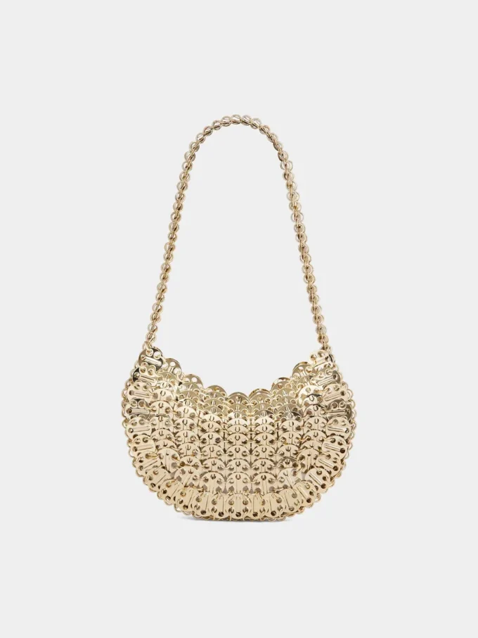 Iconica borsa a forma di luna del 1969 in oro