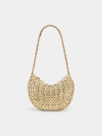 Iconica borsa a forma di luna del 1969 in oro