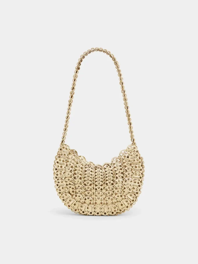 Iconica borsa a forma di luna del 1969 in oro