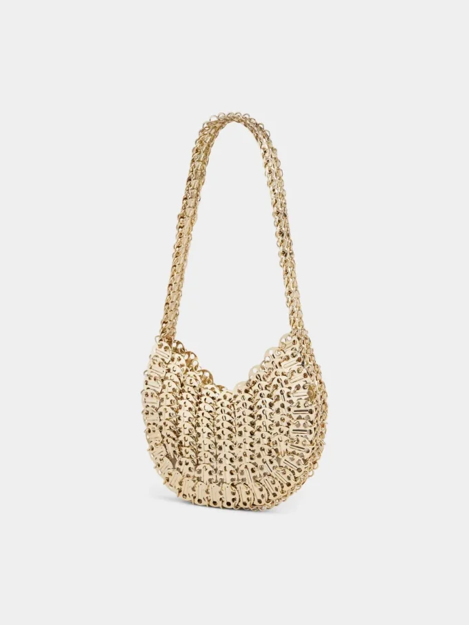 Iconica borsa a forma di luna del 1969 in oro