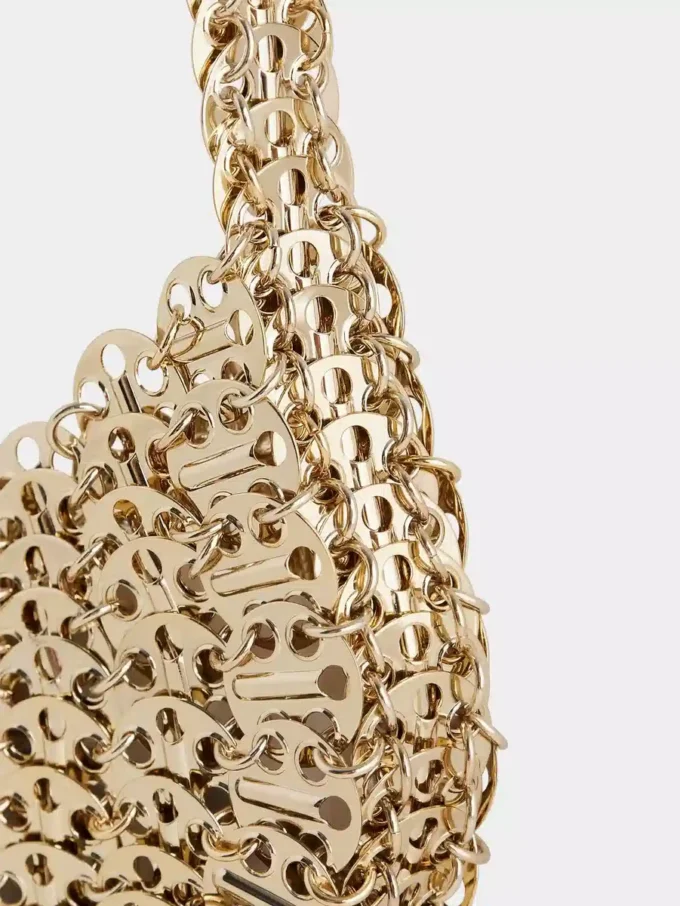 Iconica borsa a forma di luna del 1969 in oro