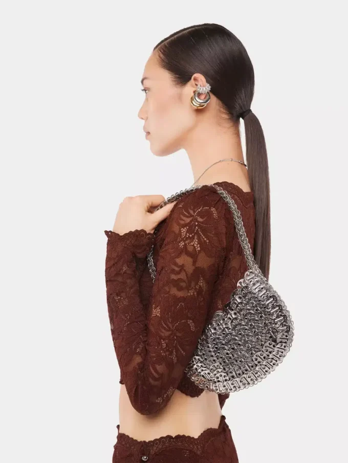 Iconica borsa Moon Bag 1969 in argento