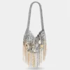 Iconica borsa Moon del 1969 in argento assemblata con pampilles metalliche