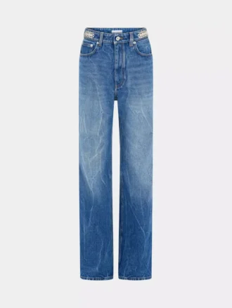 Jeans iconici con dischi metallici 1969