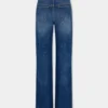 Jeans larghi in denim lavato scuro