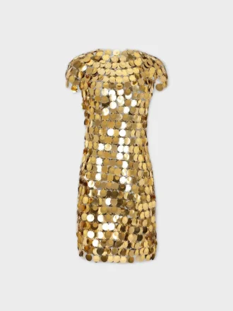 L’iconico abito dorato Sparkle Disc