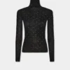 Maglia a collo alto in lana effetto seconda pelle