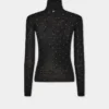 Maglia a collo alto in lana effetto seconda pelle