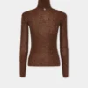 Maglia a collo alto in lana effetto seconda pelle