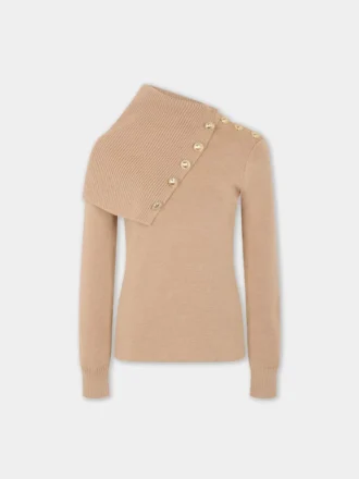 Maglione beige in lana