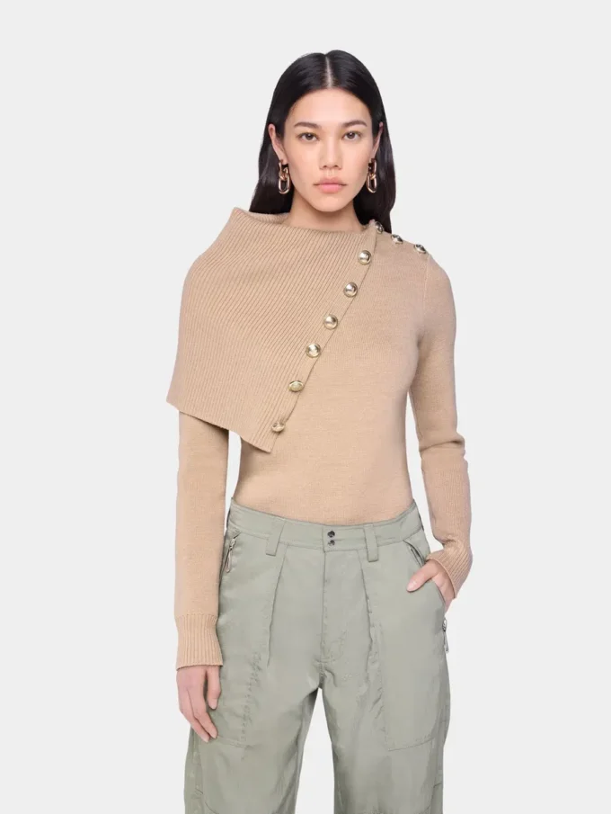 Maglione beige in lana