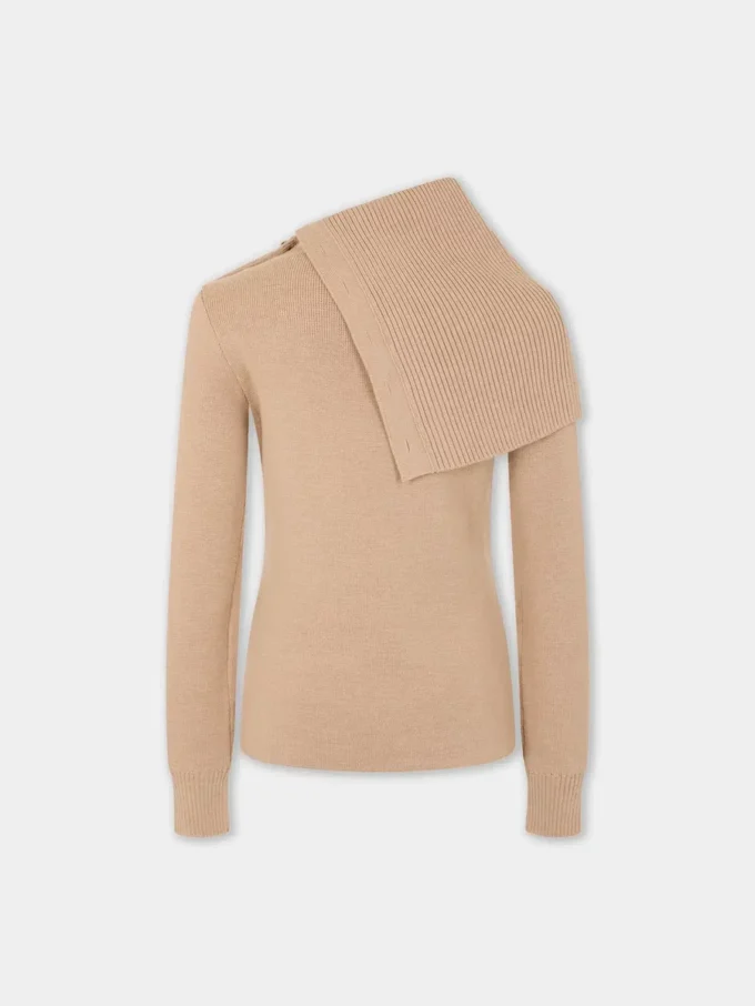 Maglione beige in lana