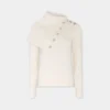 Maglione bianco sporco in lana