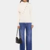 Maglione bianco sporco in lana