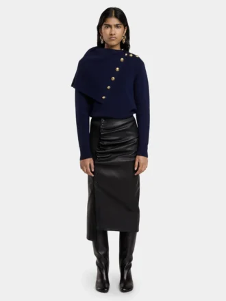 Maglione blu navy in lana