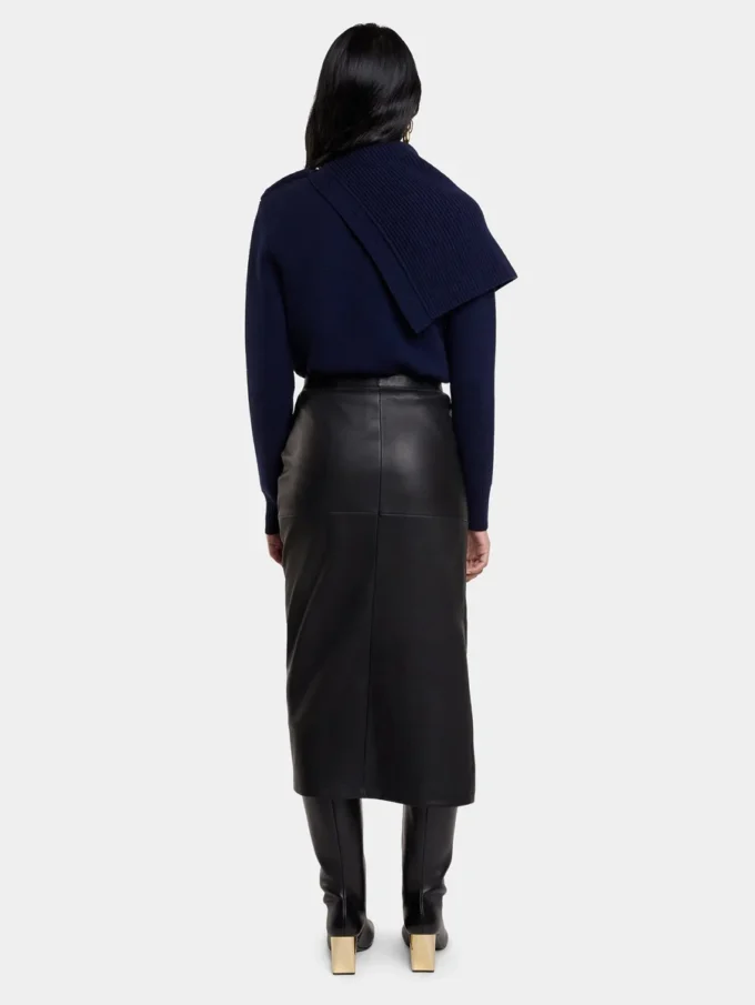 Maglione blu navy in lana