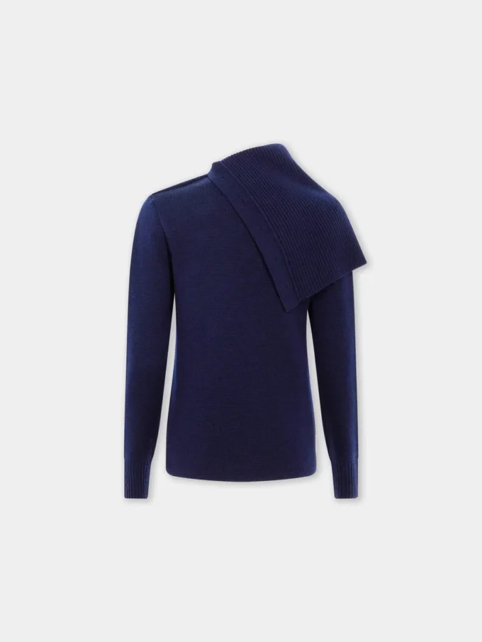 Maglione blu navy in lana
