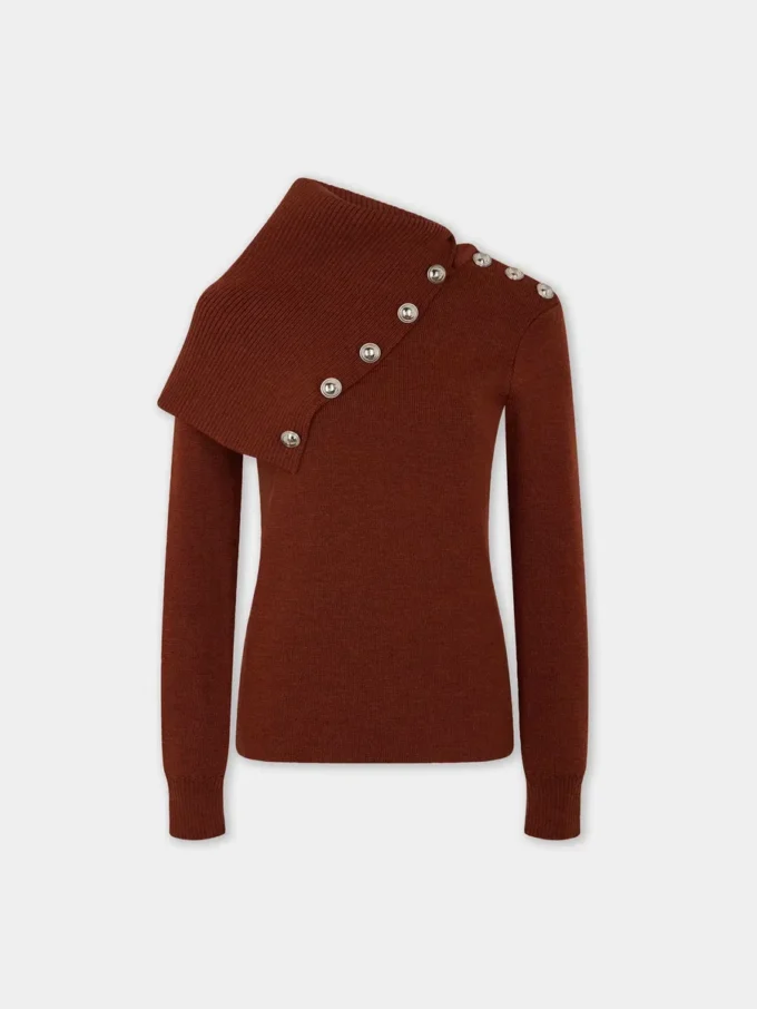 Maglione color ruggine in lana