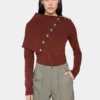 Maglione color ruggine in lana