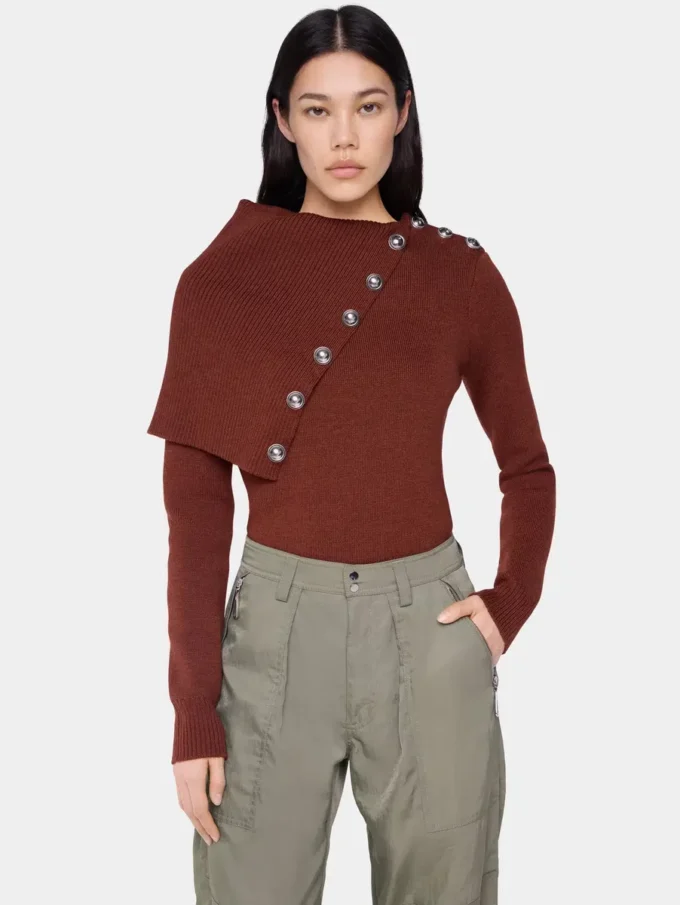 Maglione color ruggine in lana