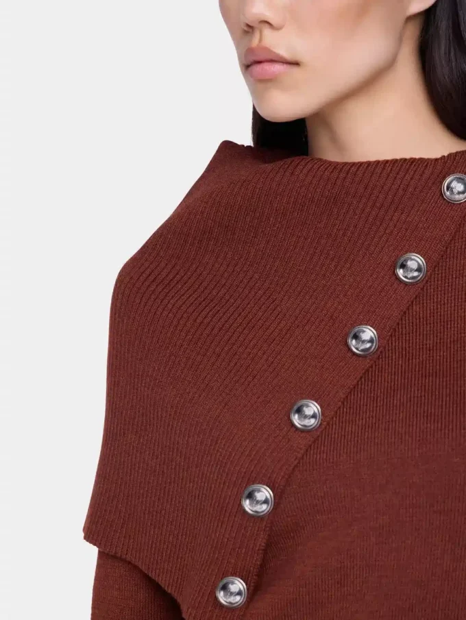 Maglione color ruggine in lana
