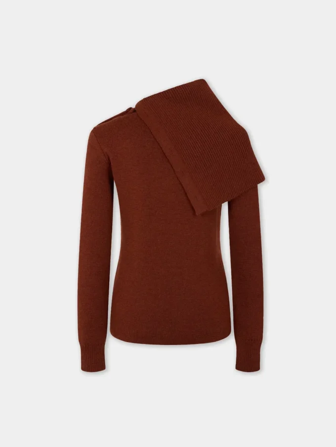Maglione color ruggine in lana