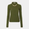 Maglione kaki in lana
