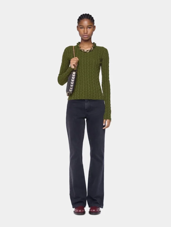 Maglione kaki in lana