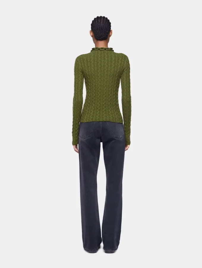Maglione kaki in lana