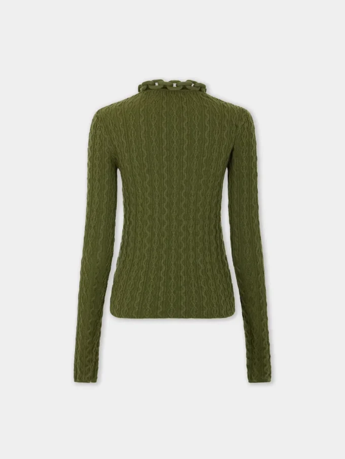 Maglione kaki in lana